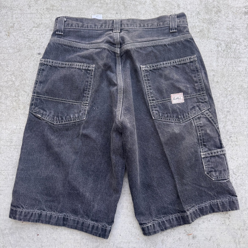 Levi Strauss Mens Black Carpenter Denim Shorts Size 30 Baggy y2k style - Picture 1 of 6